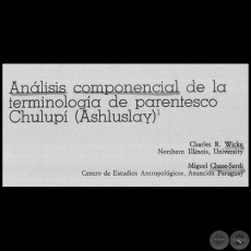 ANLISIS COMPONENCIAL DE LA TERMINOLOGA DE PARENTESCO CHULUP (ASHLUSLAY)